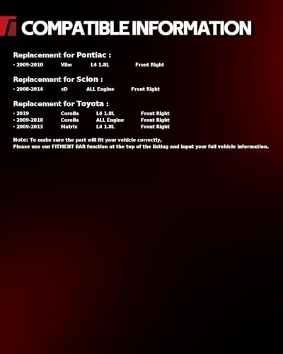 Image of Torchbeam Front Brake Caliper Right for Toyota 2009-2018 Corolla, Toyota 2019 Corolla 1.8L, Scion 2008-2014 xD, Toyota 2009-2013 Matrix 1.8L, Front Right Caliper Replace # 19B3435