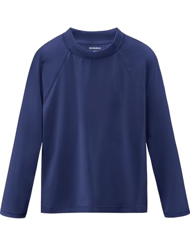 Image of Boys Rash Guard Swim Shirts Long Sleeve UPF 50+ Swimwear Toddler Kids Sun Protection SPF Water Surfing Swimming Shirts 0-16Y