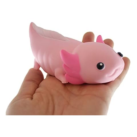 Set of 1 Sand Filled Stretchy Axolotl - Moldable Sensory, Stress, Squeeze Fidget Toy ADHD Special Needs Soothing (Random Colors) (1 Random Color) Cover