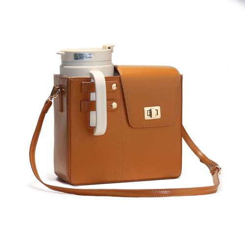 Image of Outdoor Portable Crossbody Water Cup Storage Bag, Shoulder Bag with Sports Water Bottle Holder for Stanley Cup Purse