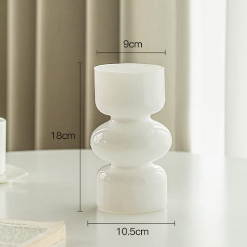 Miniatura 3 de White Flower Aesthetic Vase, Unique Flower Vase, Glass Flower Vase, Cute Flower Vase For Aesthetic Decor, Table Home Indoor Decor, Modern Boho