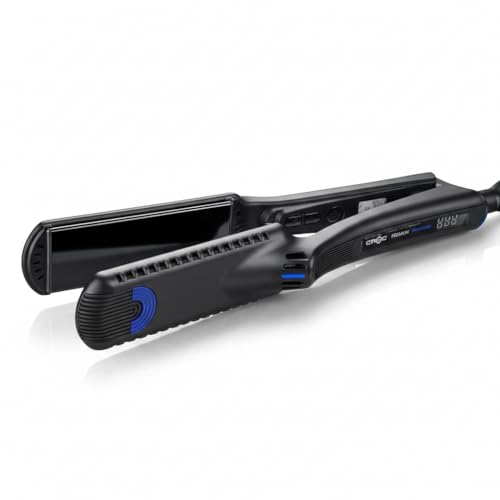 Plancha de Cabello TurboIon Titanium Negra 1.75 pulg miniatura 1