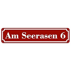 Kds Dunkelrot Aluverbund Hausnummernschild 50x11 cm