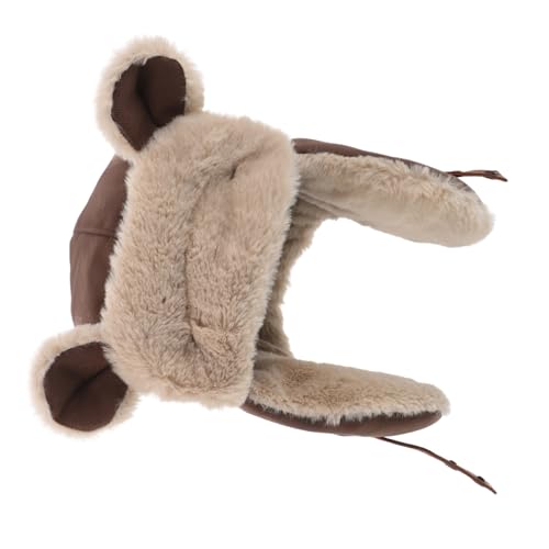 Kisangel Bear Ears Hat Cute Plush Earflaps for Cold Weather Comfortable Fit for Outdoor Activities for Skiing Hiking and Everyday Wear Coffee