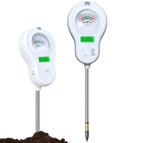 6-in-one Soil Test Kit-Soil Moisture Meter/PH Meter/Fertility/Sunlight Intensity Soil Tester,