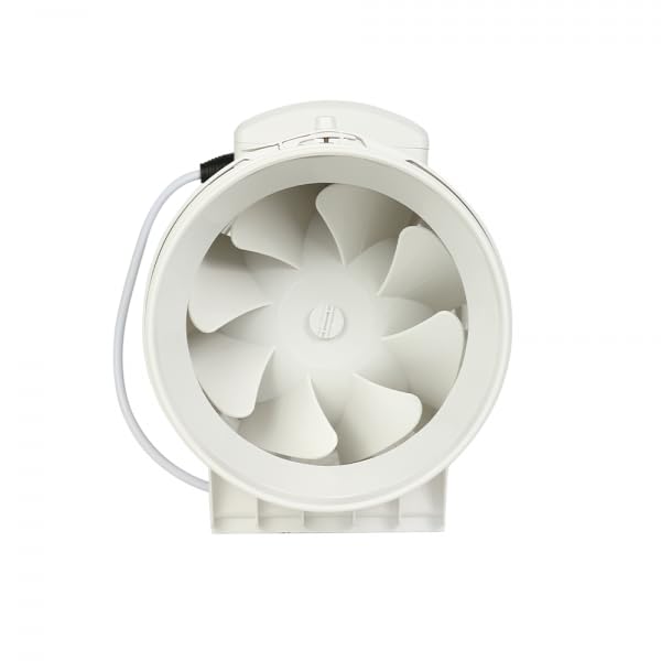Extractor de aire en línea Bilake para conducto circular/tubular de 200mm 95/120W