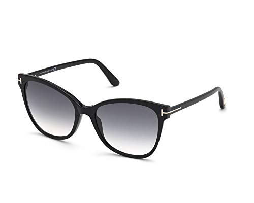 Tom Ford ANI FT 0844 Shiny Black/Dark Grey Shaded 58/18/140 women Sunglasses