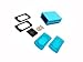 Bud Industries EXN-23351-BLP EXN Series Blue/Clear Blue 89 x 68.7 x 35.2 mm Aluminum/Plastic IP66 Box - 1 item(s)