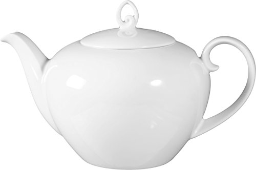 Seltmann 001.216674 Rondo/Liane Porzellan Teekanne, Rund, Weiß, 1,1L, 22,6cm Durchmesser, 15cm Höhe