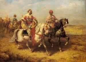 Peinture à l'huile Arab Chieftain Schreyer pour habiller un mur vide avec élégance 20x24