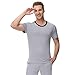 INK+IVY Men Sleepwear Pajama Top Crewneck T-Shirt, Soft Sueded Jersey Tee Loungewear, Undershirt, Alloy, X-Large