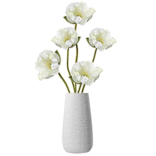 5 fiori artificiali di papavero, fiori decorativi