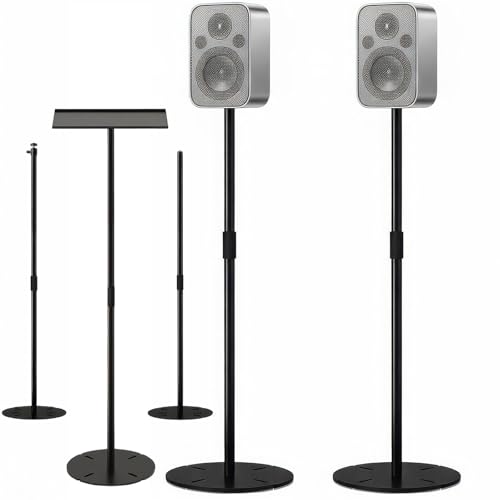 Amazon | スピーカースタンド 2本セット 高さ調整（最大180cm）耐荷重