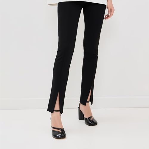 Agodor Women's Chunky Block High Heels Split Toe Pumps Ankle Strap Slingback Heels Tabi Shoes Comfort Dress Heeled Sandals Black US113