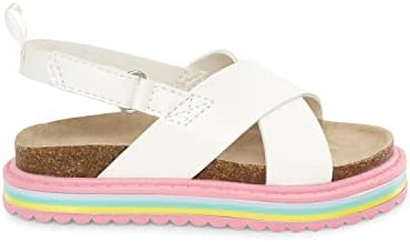 carter's Girls Cindy Sandal, White, 4 Toddler | Image 2