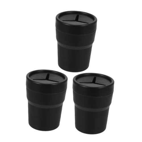 Poubelle de voiture lot de 3 petites pièces avec porte-gobelet intégré