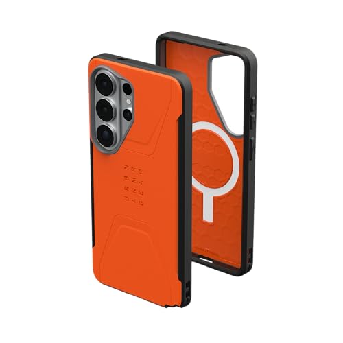 Image of Urban Armor Gear UAG Designed for Galaxy S26 Ultra 5G Case, Civilian - Compatible with Magnetic Charging Anti-Slip Rugged Military Drop Tested Protective Cover - Orange