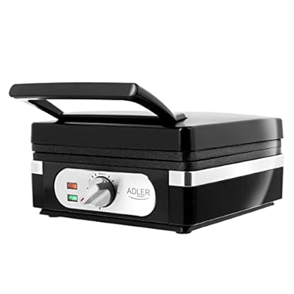 ADLER EUROPE Waffeleisen Belgische Waffel, Bubble Waffeleisen mit Tiefe Platten und Antihaftbeschichtung von Heizplatten, Stufenlose Temperaturregulierung, Belgisches Waffeleisen, Leistung max. 2000 W – Bild 6