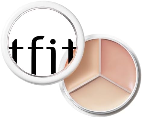 TFIT Multi-Use Pot Concealer - Triple Palette | High-Pigmented, Full Coverage & Crease-Proof | Korean Concealer for Dark Circles, Redness & Blemishes, 03 COOL, 15g