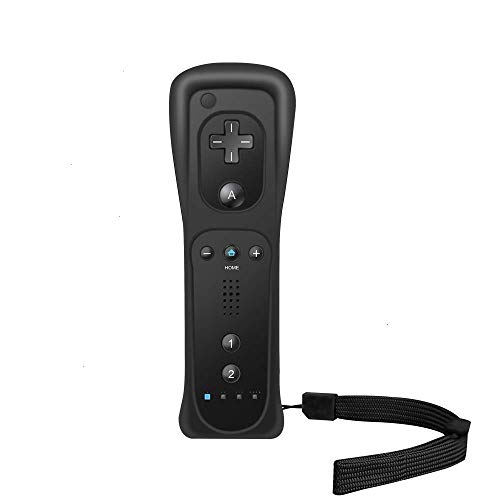 Top Souls Remote Game Controlle come with Silicone Case and Wrist Strap for Nintendo Wii and Wii U - Black