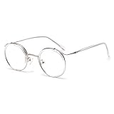 kachawoo Retro Style Vintage Round Glasses Frame Acetate Clear Lens Eyeglasses Eyewear (transparent)