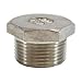 MIDLAND INDUSTRIES 62635 Cored Hex Head Plug, 1-in Male NPT, Stainless Steel, 150 lb