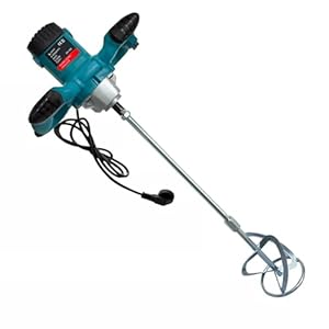 EVGTTI Mörtelrührer 2100W Profi Rührwerk für Beton & Mörtel, Elektrischer Betonmischer mit 6-Gang-Regelung, Rührgerät M14 für Zement, Putz, Kleber & Estrich, inkl. 120mm Rührstab, Blau