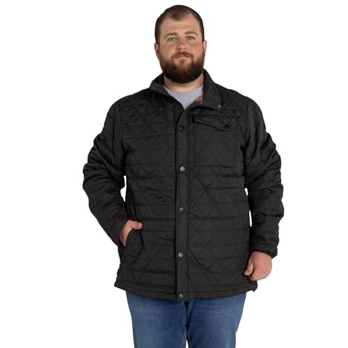 Snow Country Outerwear Mens Big 2XL-7XL Signature Synthetic Down Shirt Jacket Coat (3XL, Blk)