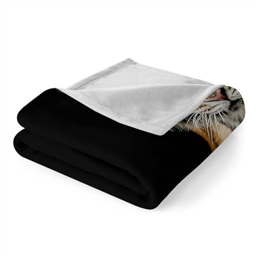 Plaid tigre 3D pour cocooning sur le canapé, couverture polaire douce 140x200