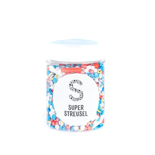 Super Streusel WuffWuff | Vierbeiner Superhelden Tortendeko | Kindergeburtstag Kuchen Deko Essbar | Ohne AZO-Farbstoffe | Für Muffins, Cupcake, Kekse und Kuchen Muffin Torte (90 g)