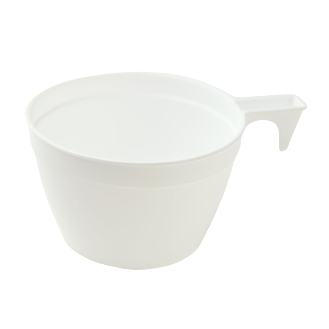 PZ 100 TAZZA BIANCA ML 165 PER CAPPUCCINO CON MANICO TAZZINA BICCHIERE PER CAFFE' IN PLASTICA PLASTIC COFFEE CUP CIOCCOLATA CALDA CAFFELATTE LATTE MACCHIATO