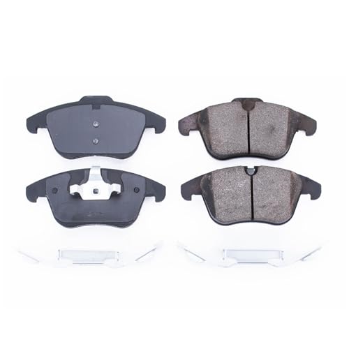 Image of PowerStop Front Brake Pads for Jaguar S-Type 2006-08 |Vanden Plas 2006-09 |XF 2009-15 |XJ8 2006-09 |XK 2007-09 |Rover LR2 2013-14 - Z17 Ceramic Brake Pads with Installation Hardware, 17-1241