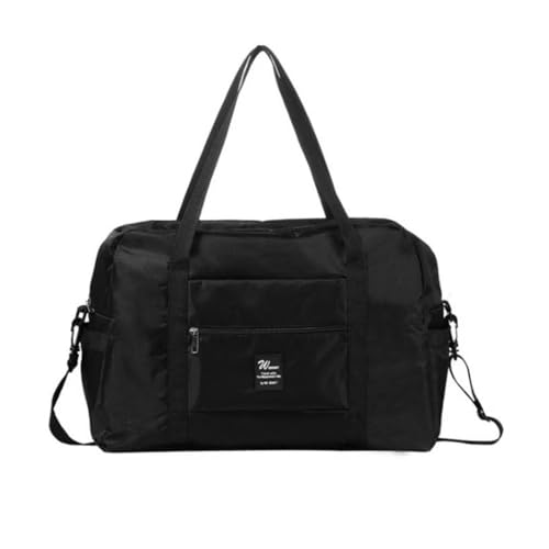 AVARION Foldable Boston Travel Duffle Bag, Large Black