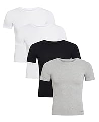 4 Pack - White/Black/Heather Grey