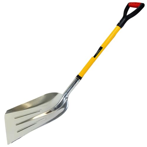 Easy Shopping® 112cm Long Heavy-Duty Snow Shovel Multi-Purpose for Gardening, Digging, Snow Removal, Builders Shovel, Rubber Grip Strong handle Strong Durable Light Weight