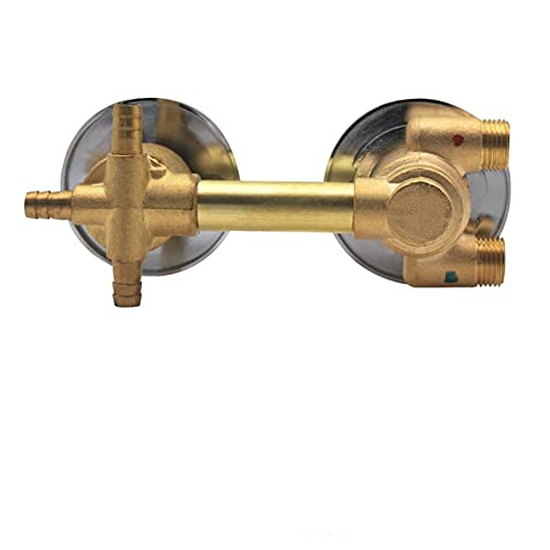 AFUDER Grifos de ducha termostáticos 2/3/4 salida 10 cm / 12,5 cm válvula mezcladora de latón para intubación grifo mezclador de temperatura Control de baño
