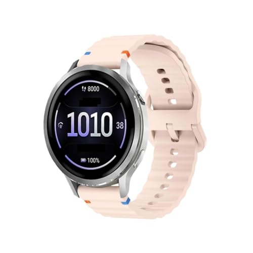 Bracelet Wave Silicone de Qualité Supérieure pour Garmin Vivoactive 6 Rose
