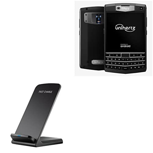 BoxWave Charger Compatible with Unihertz Titan - Wireless QuickCharge Stand (10W), No Cord; no Problem! Charge Your Phone with Ease! - Jet Black