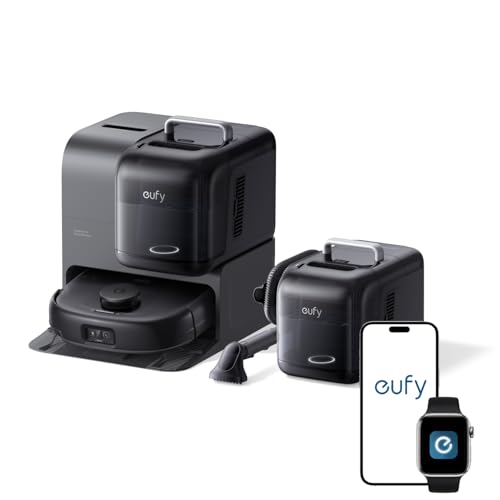 eufy E28 Omni Robot Vacuum Cleaner with Mop, HydroJet System, Portable Deep Cleaner for Carpet, Spot Cleaner, 20,000 Pa Turbo Suction, Zero Tangling, Corner-to-Edge Deep Cleaning, All-In-One Station option