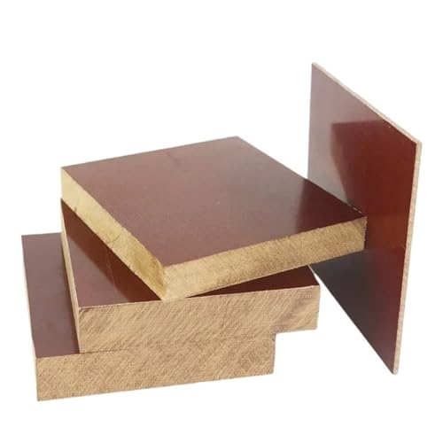 Lámina de baquelita fenólica, tablero de madera laminada encolada, placa de tela de madera eléctrica, papel laminado con resina, grosor de 2 mm a 50 mm(2x100x100mm 2Pcs)