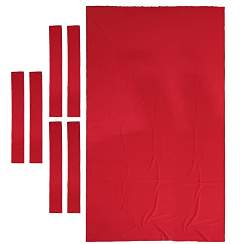 Mantel de billar de lana y nailon con tiras laterales para mesa de snooker, juego de 7 piezas