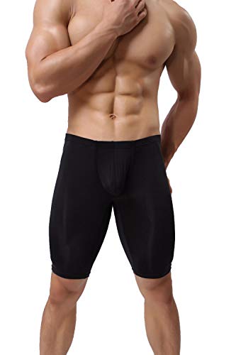 LinvMe Men's See Through Underwear Compression Slim Tights Black L LinvMe Men's See Through Underwear Compression Slim Tights Black L