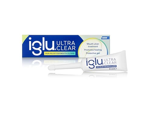 Iglu Ultra Clear Mouth Ulcer Gel Pain Relief for Mouth Ulcers Promotes Healing 8 ml