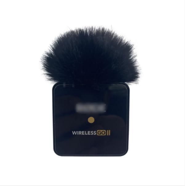 Mic Windshield Pop Filter Wind Muff For Rode Wireless Go 2 Dual Channel Wireless System Outside Dead Cat Windscreen Designed For Rode Wireless Go II - Rode Go 2 Mic Accessories (Black)