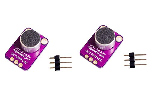 NOYITO MAX4466 Electret Microphone Amplifier Adjustable Gain (Pack of 2)