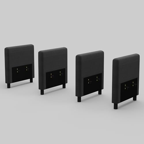 Belffin Modular Sectional Sofa Armrest Backrest Module for Sectional Couch Side Part Armrest/Backrest (Set of 4) Dark Grey 4 Armrest/Backrest Modules