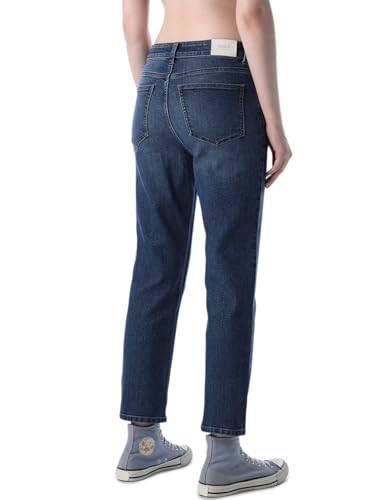 Image of ONLY Women's Solid Slim Fit High Rise Blue Jeans