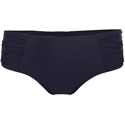 MARINAVIDA High Waisted Swimsuit Bottom for Women Ruch Bathing Tankini, Black-Bottom, X-Large Cover