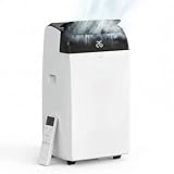 Aire Acondicionado Portátil 10000 BTU 2,9 KW, 4 En 1 Frío Deshumidificador Ventilador Modo Sueño, Eficiencia A++, Silencioso 52dB, Temporizador 24h, Mando a Distancia, Para 45m², Incluye Kit Ventana