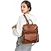 HGWSSY Womens Fashion Backpack Purse for Women Leather Multipurpose PU Ladies Shoulder Bag Travel bag Satchel Handbags (brown)